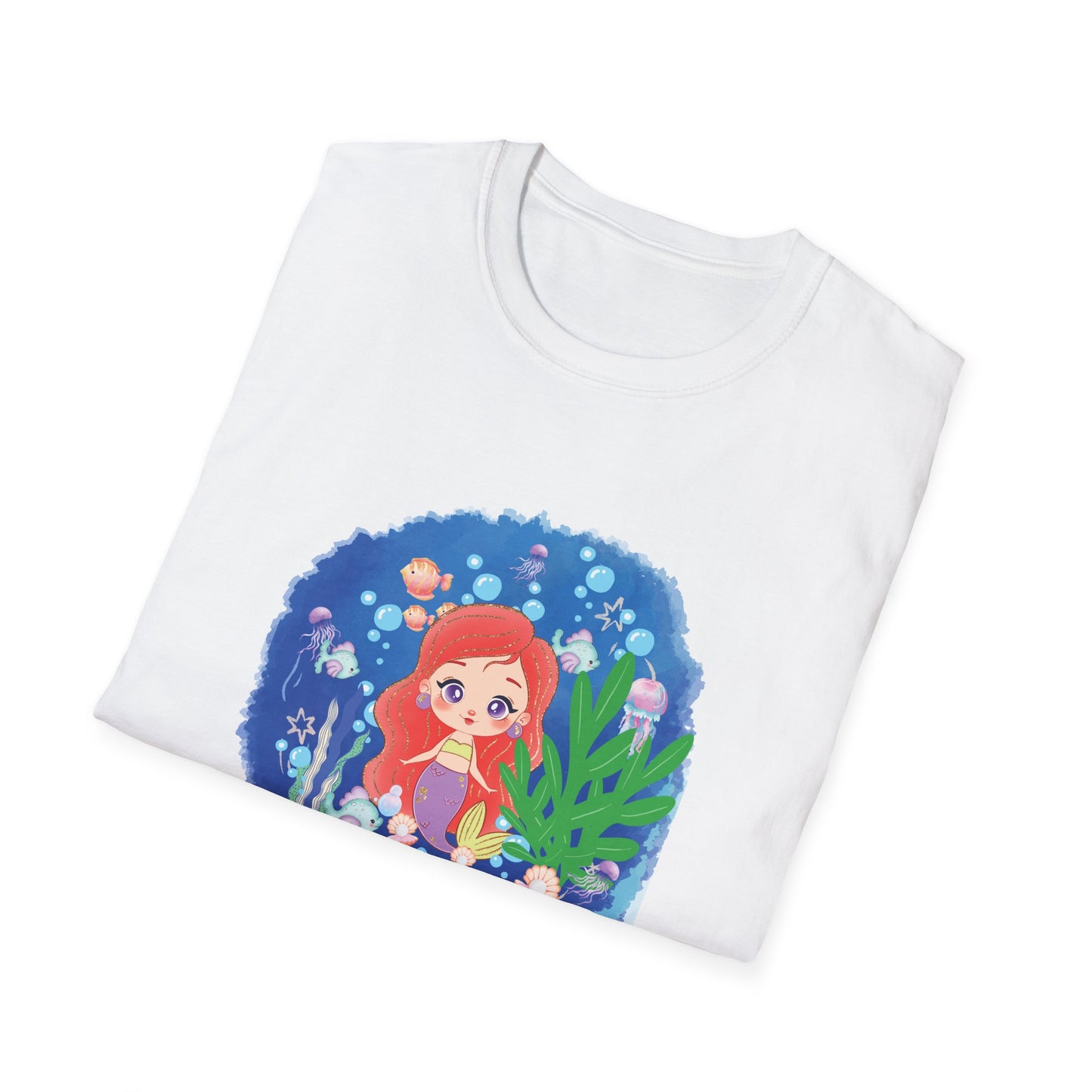 Cute Little Mermaid T-Shirt - Ocean Fantasy Graphic Unisex Tee