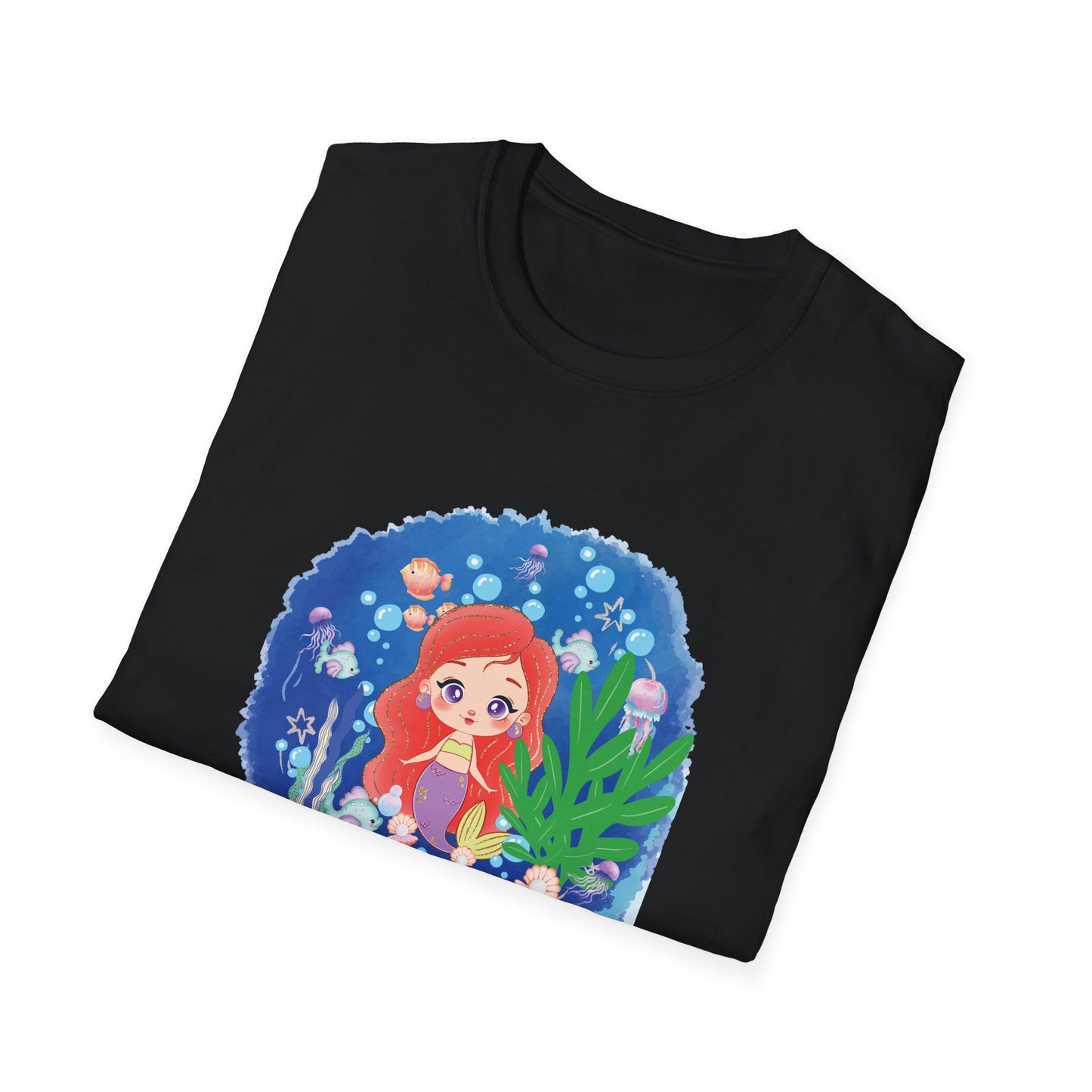 Cute Little Mermaid T-Shirt - Ocean Fantasy Graphic Unisex Tee