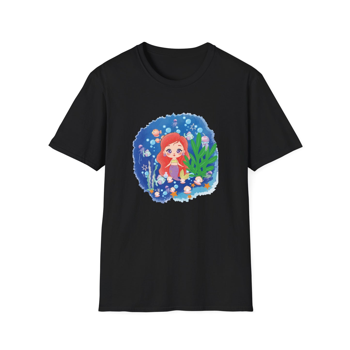 Cute Little Mermaid T-Shirt - Ocean Fantasy Graphic Unisex Tee