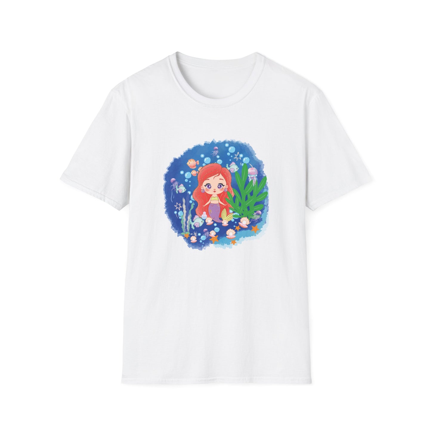 Cute Little Mermaid T-Shirt - Ocean Fantasy Graphic Unisex Tee