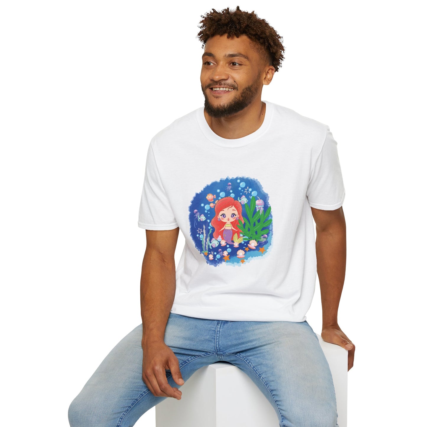 Cute Little Mermaid T-Shirt - Ocean Fantasy Graphic Unisex Tee