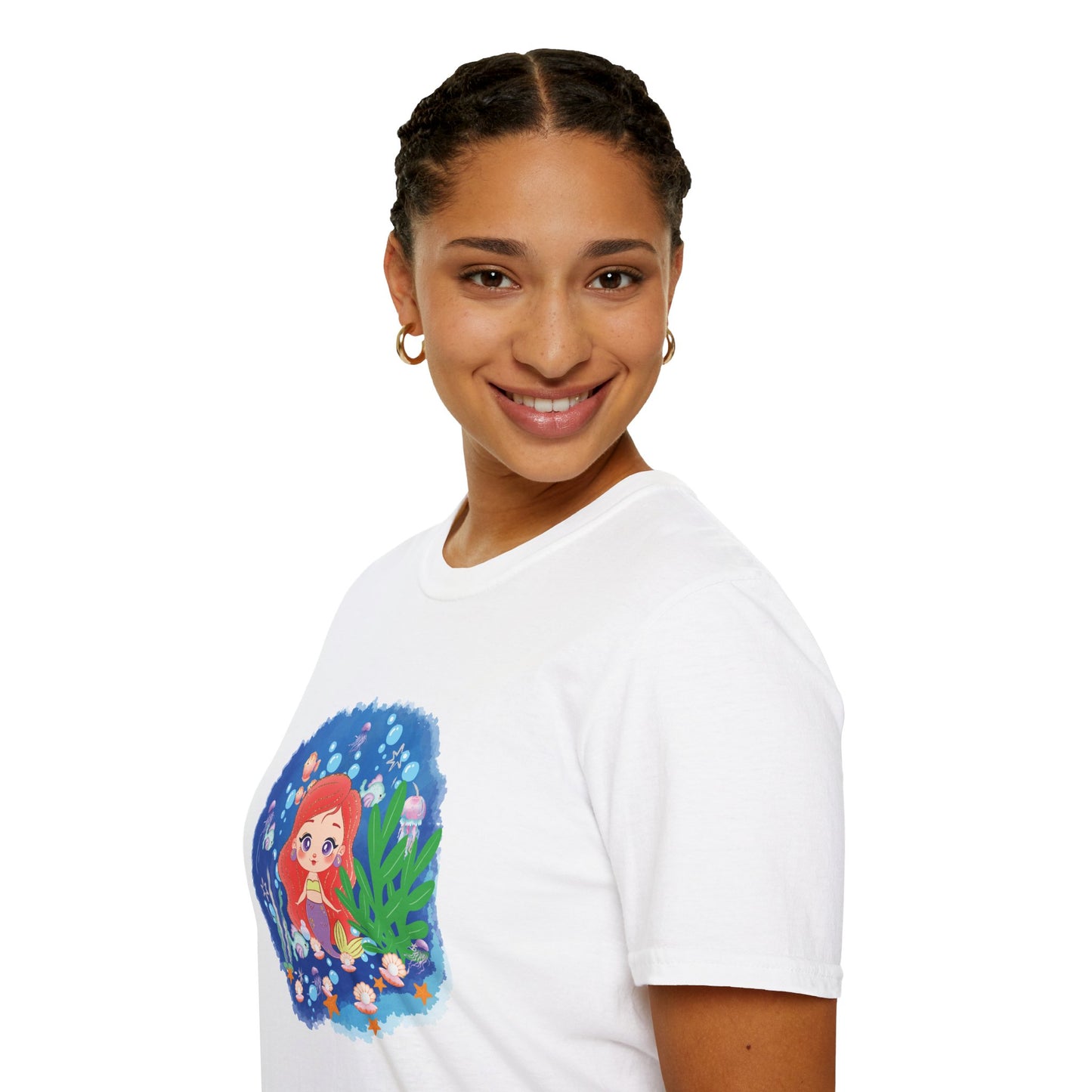 Cute Little Mermaid T-Shirt - Ocean Fantasy Graphic Unisex Tee